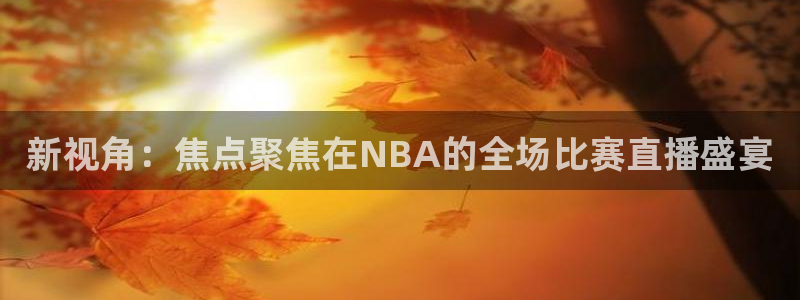 178足球免费直播在线观看：新视角：焦点聚焦在NBA的全场比赛直播盛宴